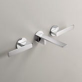 Cea Design Ayla rubinetto lavabo a parete 3 fori con bocca 155mm AYL06 + PWF02